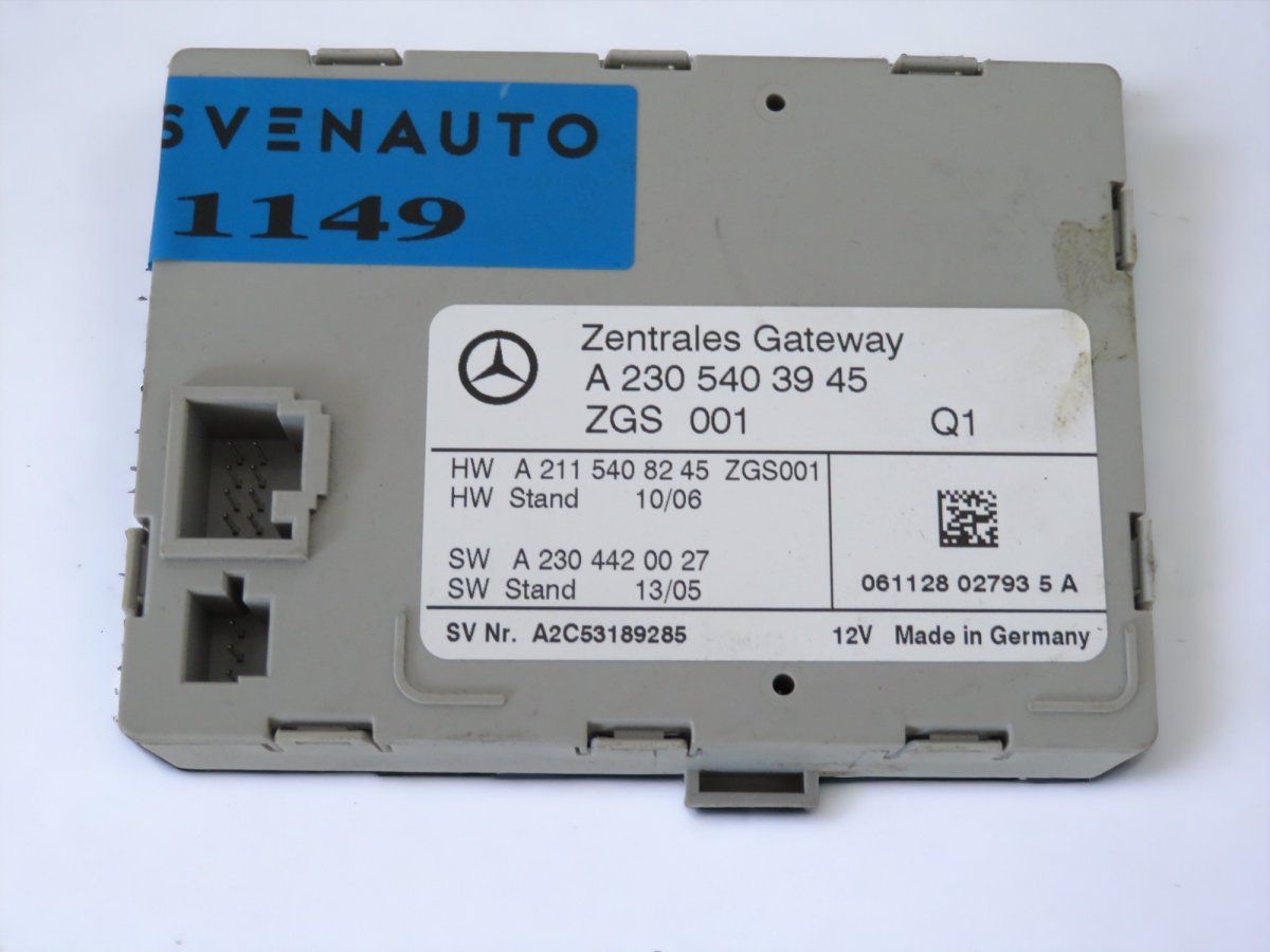 A2305403945 Central Locking Control Unit MERCEDES-BENZ SL-CLASS (R230) (2001-2012)