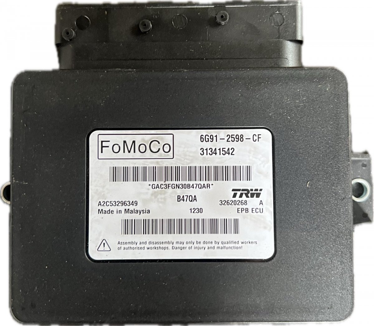 Volvo S60 Parking brake control unit 31341542 6G912598CF Parking brake control unit ...