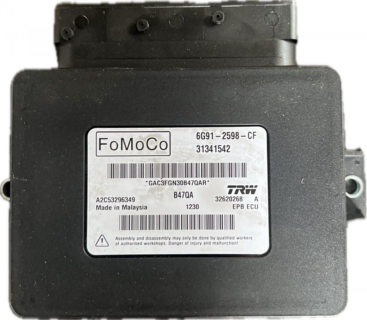 31341542 6G912598CF Parking brake control unit VOLVO S60 II / V60 I (2010-2018)