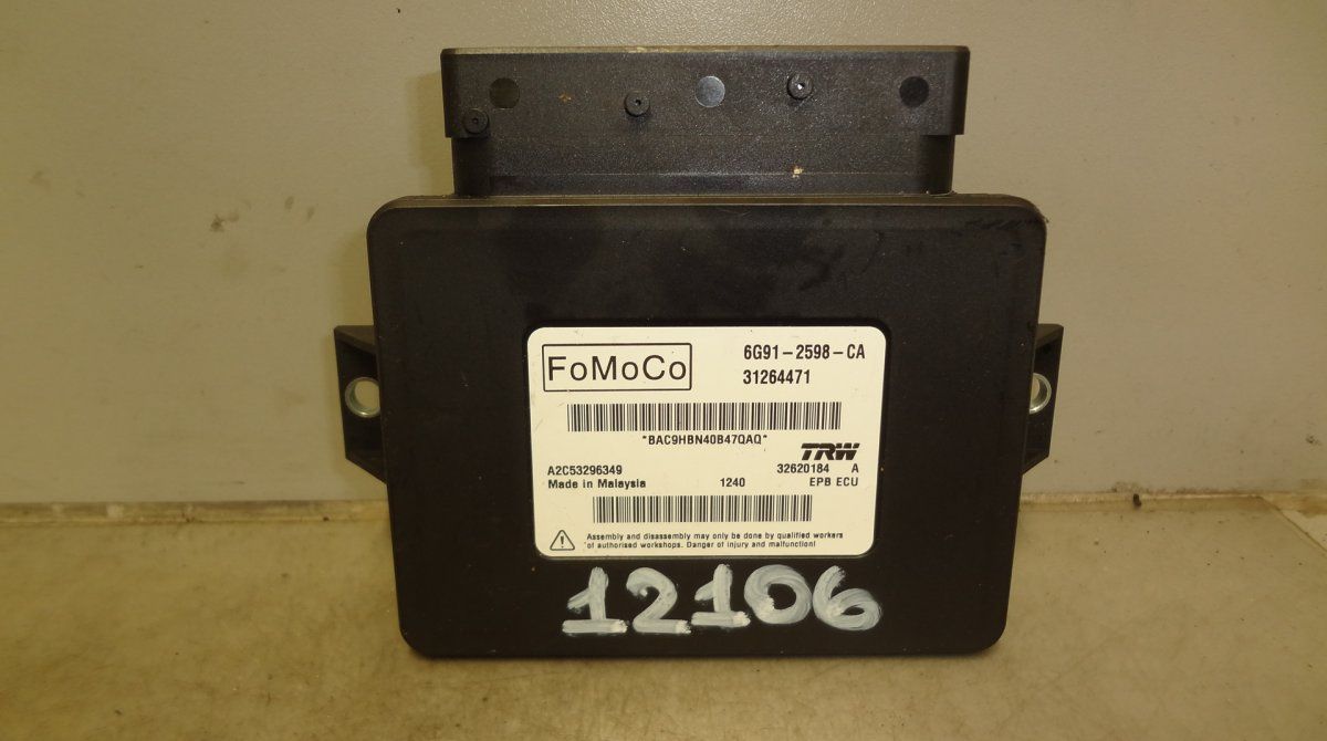 6G91-2598-CA 6G912598CA Parking brake control unit VOLVO XC60 I (2008-2017)
