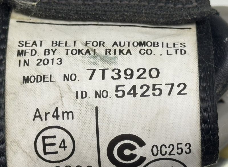 7336042301C0 7T3920 Seat Belt Rear Right TOYOTA RAV 4 IV (XA40) (2012-2019)