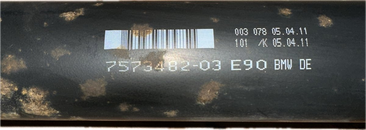 BMW 3 (E90 / E91 / E92 / E93) Propeller Shaft Complete 757348203 26107573482 Propeller Shaft Complete ...