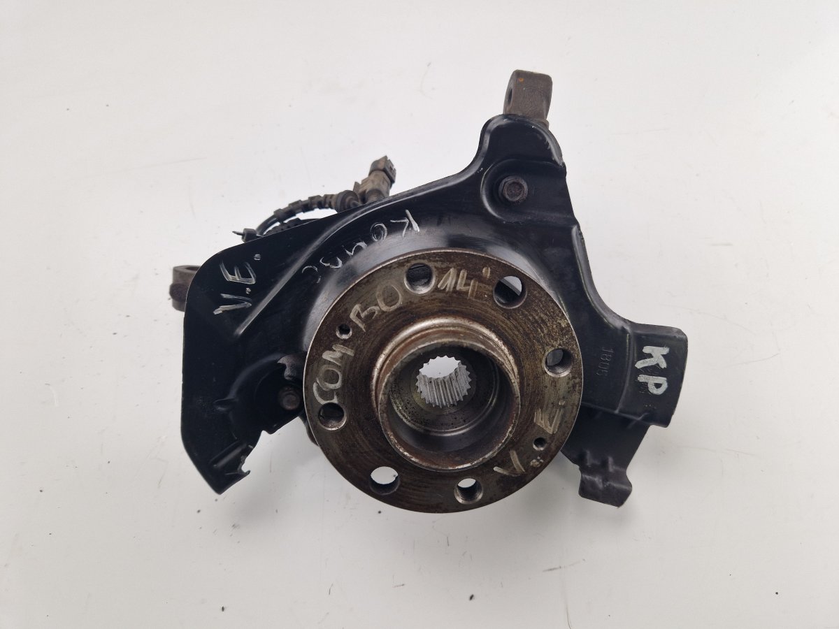 Opel Corsa (E) Wheel bearing housing front left 13431896 336259853 55700932 Wheel bearing housi...