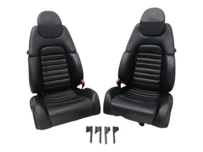 SIÈGES SPORT EN CUIR NOIR PAIRE ÉLECTRIQUES D&#39;ORIGINE OEM FERRARI 360 F131 Modena F360