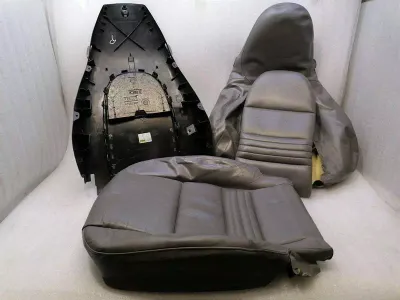 Housse de siège droit en cuir pour Porsche 911 996, garniture en cuir GRIS pour siège droit