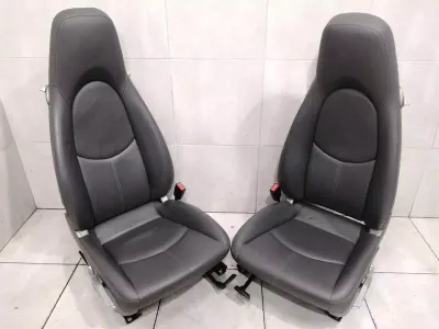 Porsche Cayman 987 Säte GRÅT LÄDER Säte GRÅT LÄDER 4-VÄGS