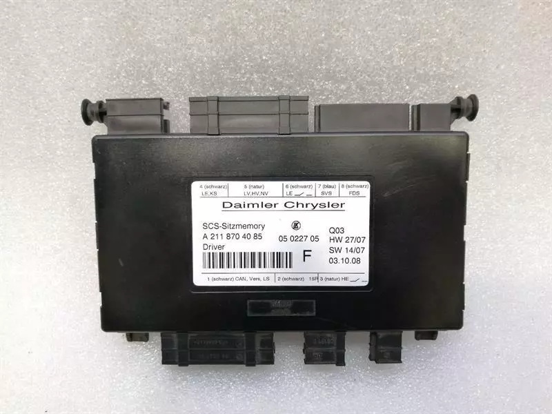 Mercedes-Benz CLS (C219) Mercedes CLS W219 Right Seat Electronic Module A2118704085 Seat ECU Body type: Saloon
Fuel: Diesel