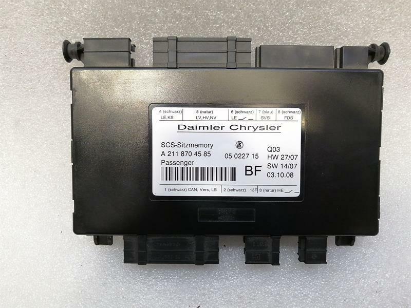 Mercedes-Benz CLS (C219) Mercedes CLS W219 Passenger Side Seat Module A2118704585 Seat ECU Body type: Saloon
Fuel: Diesel