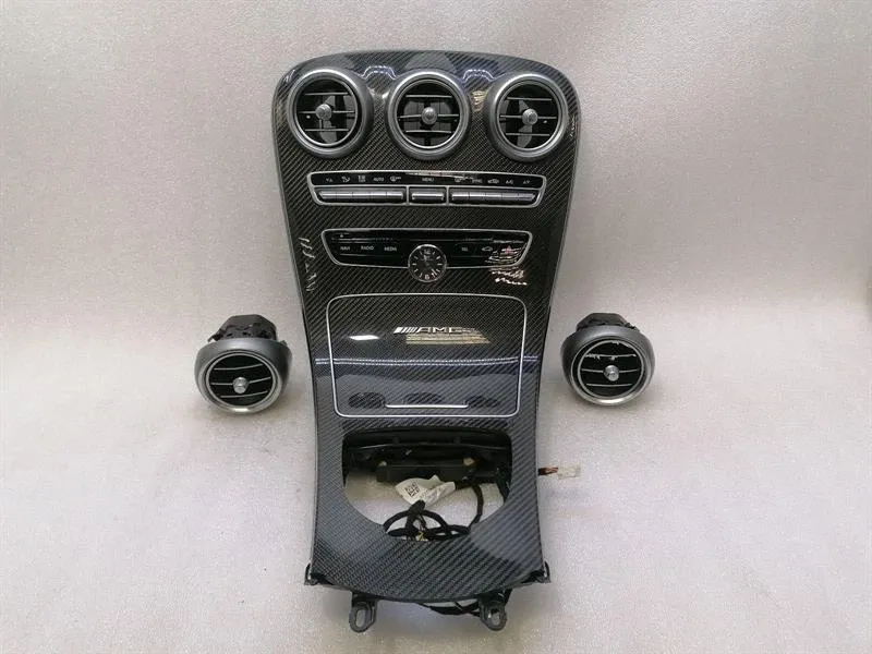 MERCEDES C63 AMG W205 CARBON CONSOLE TRIM A2056803801 IWC CLOCK BAR COVER