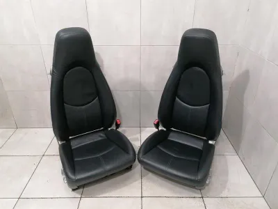 Porsche 911 997 12-посочни 12-посочни електрически седалки с памет Морски сини кожени седалки RHD