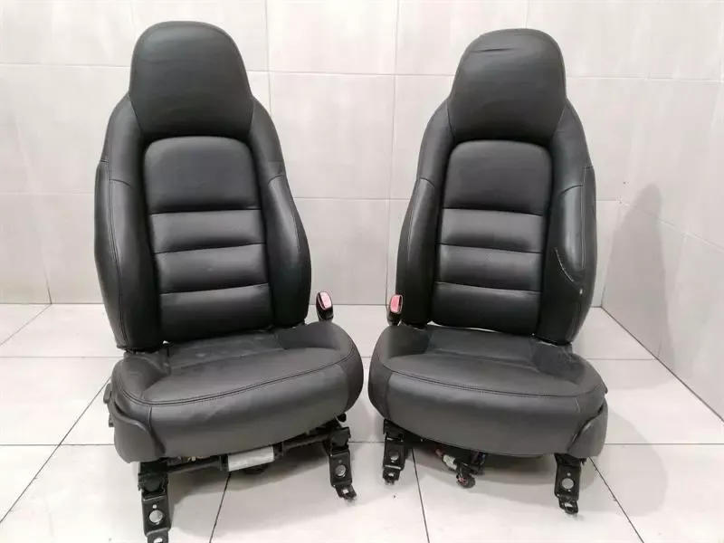 CHEVROLET C6 SEATS LEATHER SPORT SEATS BLACK SCWARZ ELECTRIC ADJUSTABLE