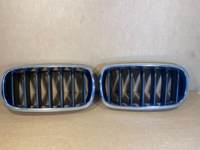 GENUINE BMW X5 F15 FRONT UPPER RH/LH CHROME GRILL SET