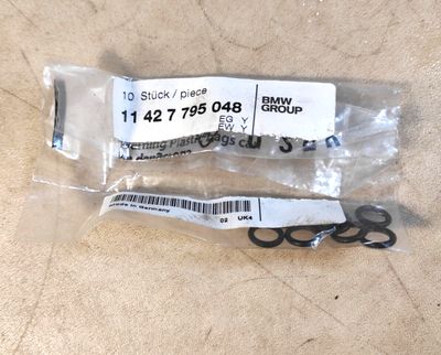 9 PCS GENUINE BMW 1 3 E87 E90 E91 Engine Turbo O-ring 7.1X1.8, 11427795048