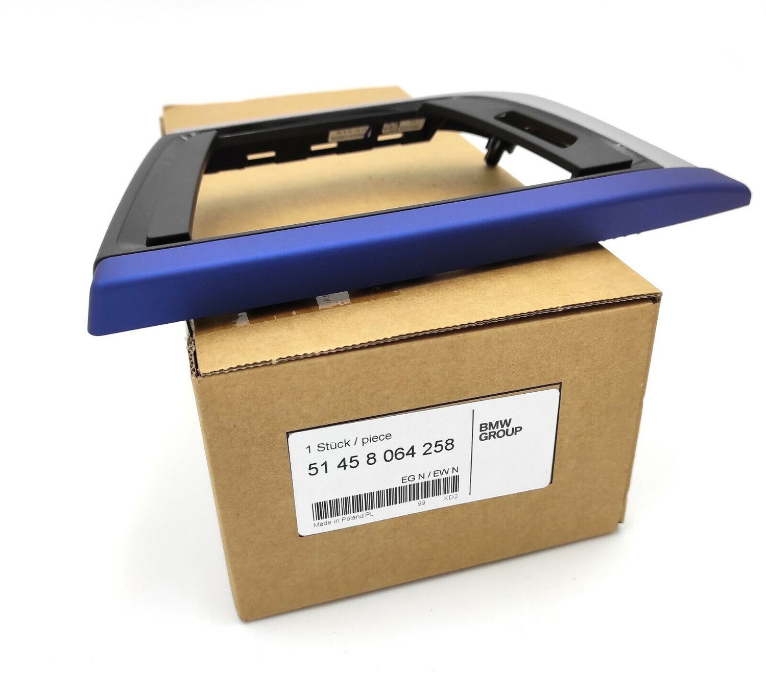 OEM BMW 3 F30 LEFT DASHBOALD ALUMINIUM HEXAGON TRIM, 51458064258