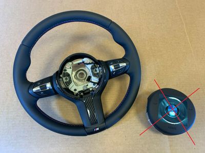 BMW F15 F16 F25 F26 F39 F45 F48 USA VOLANT M AUTHENTIQUE CHAUFFANT VIBRO CARBONE
