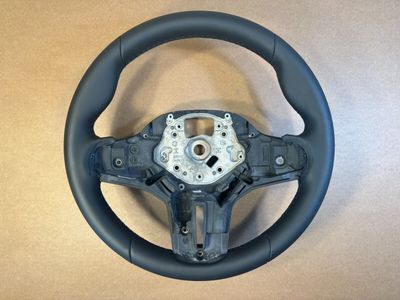 Volant BMW 5 G30 G31 G38 6 G32 AUTHENTIQUE M en cuir noir sans palettes de changement de vitesse
