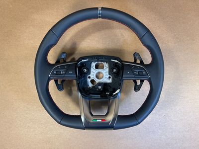 NEW Lamborghini URUS 4M Black Napa Leather Steering Wheel RED Stiching 4ML091