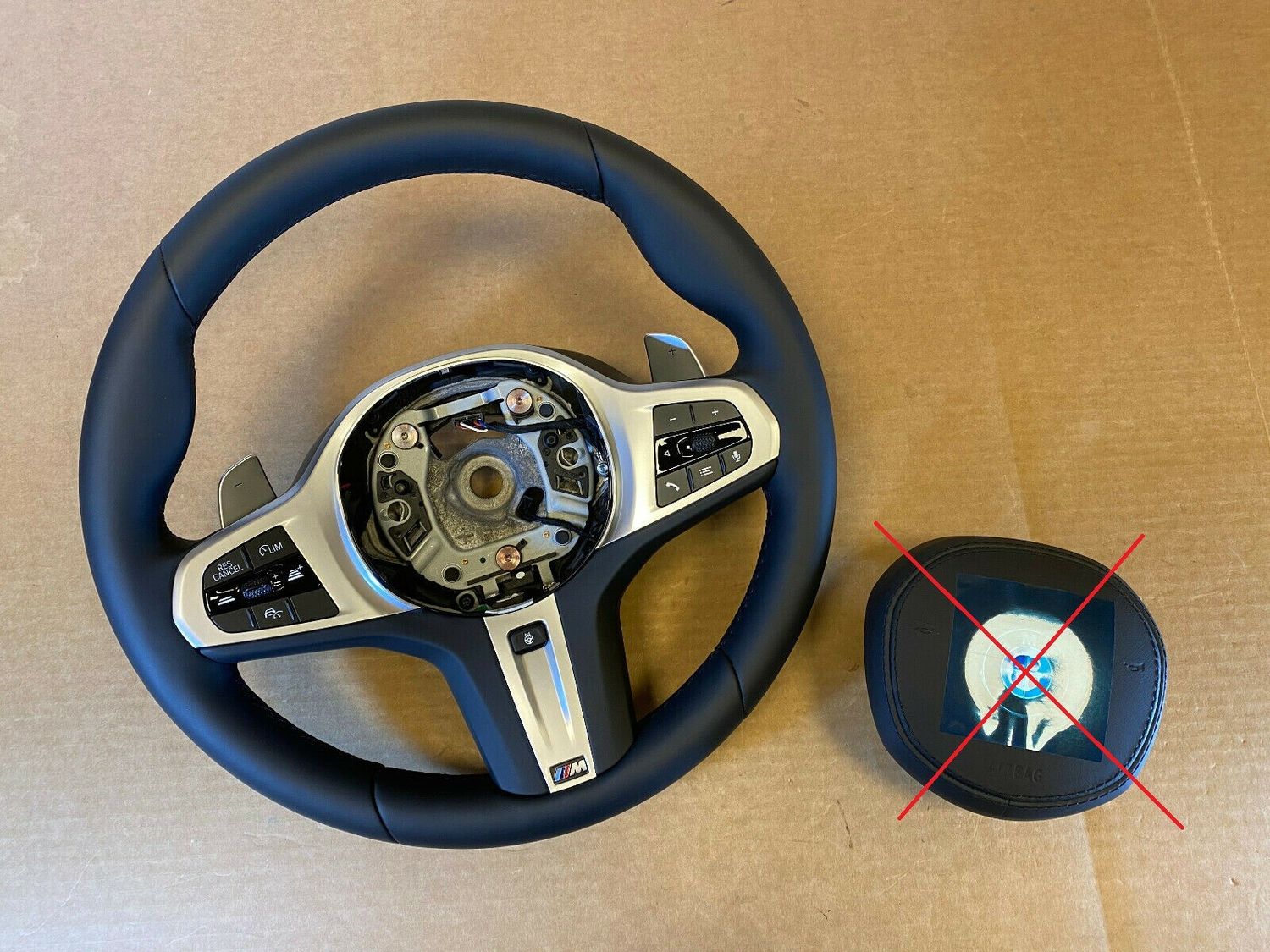 BMW 5 6 X3 X4 G30 G31 G32 G01 G02 LCI M Steering Wheel Paddles HEATING VIBRO ACC