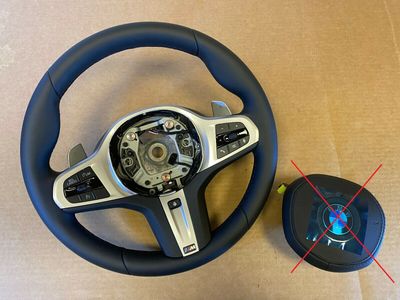 BMW 5 6 X3 X4 G30 G31 G38 G32 G01 G02 LCI USA OEM M Rattpaddel UPPVÄRMAD