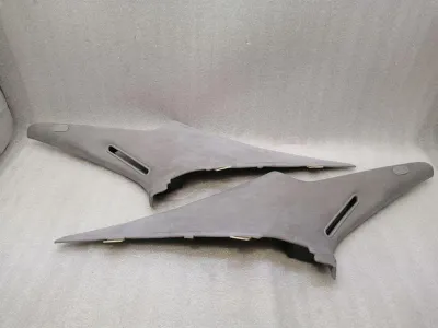 Mercedes S C Post Cover Set W220 S600L C Pillar Cover Set Grey Alcantara-