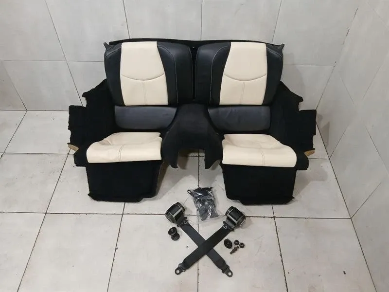 Porsche 911 997 seats convertible rear seats interior black/cream full leather