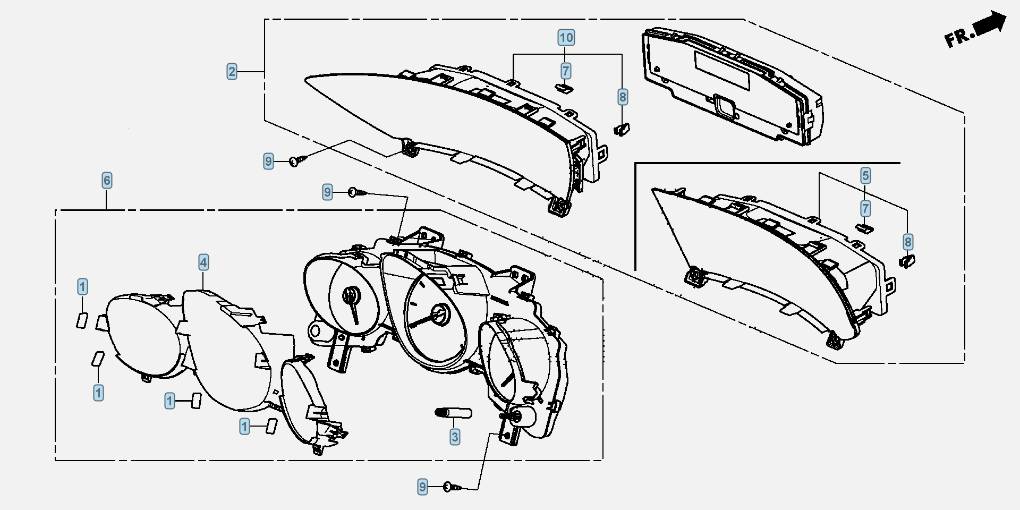 Honda Civic näidikud 78200TA9Q02 Instrument Cluster HONDA CIVIC IX (...