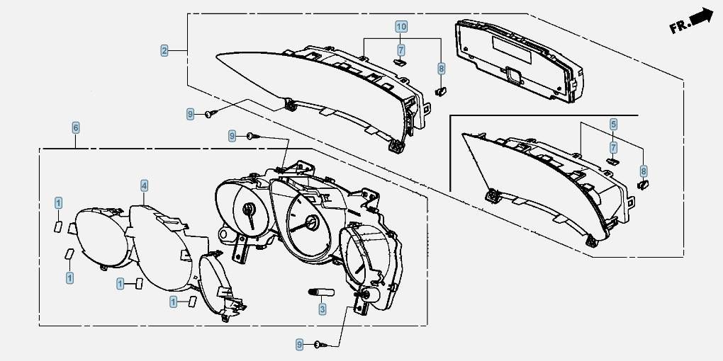 78200TA9Q02 Instrument Cluster HONDA CIVIC IX (FK, FB) (2011-2017)