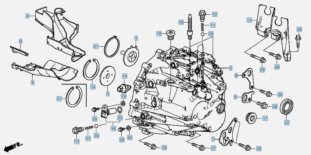 6MT ER3T Gearbox HONDA CIVIC IX (FK, FB) (2011-2017)