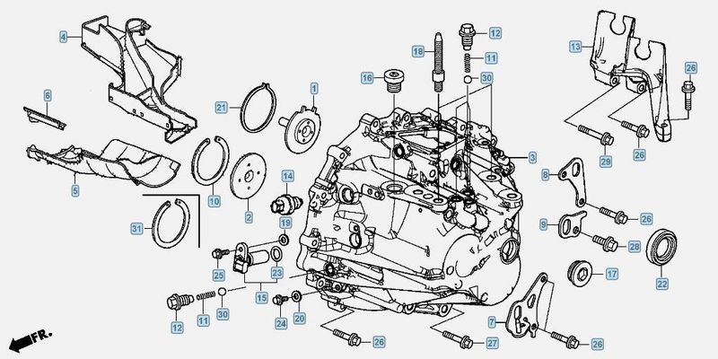 6MT ER3T Gearbox HONDA CIVIC IX (FK, FB) (2011-2017)