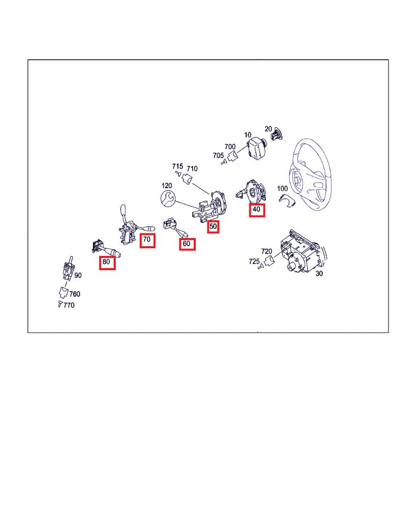 Mercedes-Benz A (W169) Indicator/wiper/slip ring switch (stalk) 1645458132 1645450716 1645450516 1645453416 164...