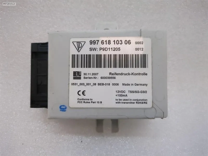 Porsche 911 (997) Porsche 911 997 electronic module 99761810306 control unit TPMS TYRE PRESSURE Body type: Coupe
Fuel: Petrol