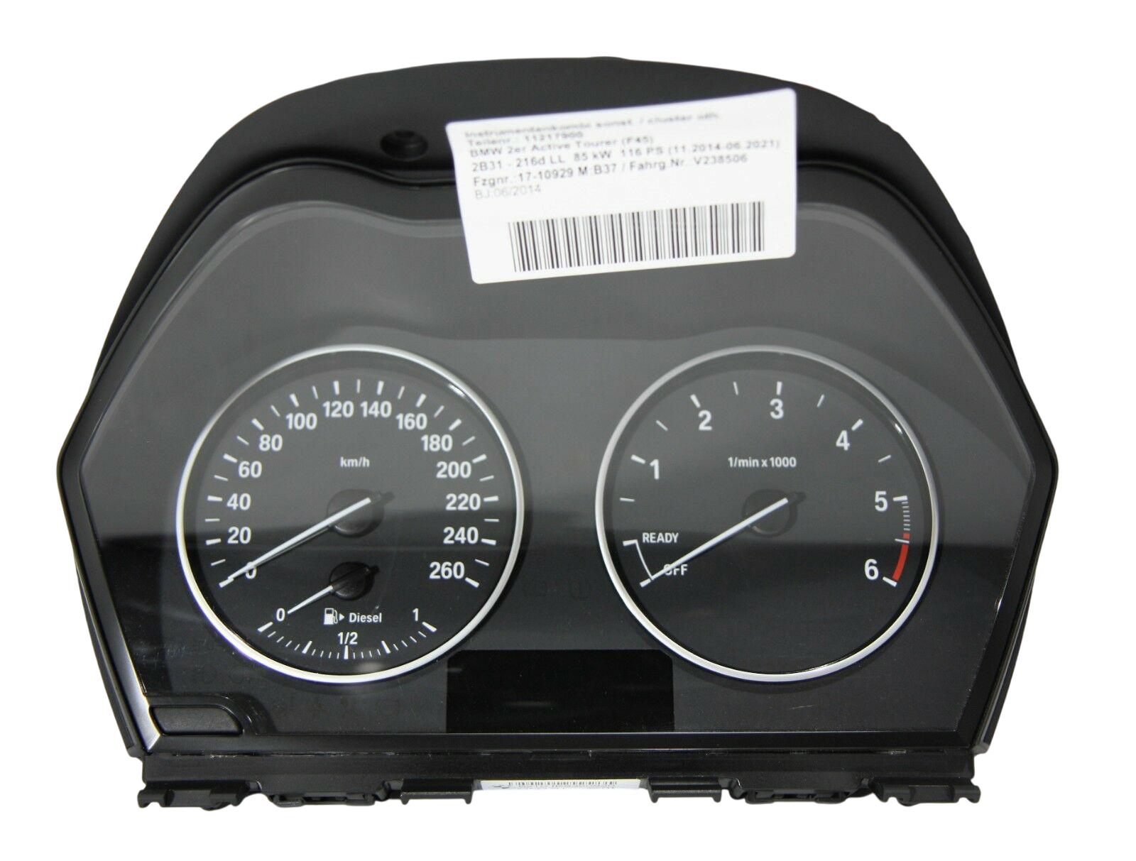 BMW 2 (F22 / F23) Speedometer (instrument cluster) BMW 2 SERIES Speedometer (instrument cluster) O...