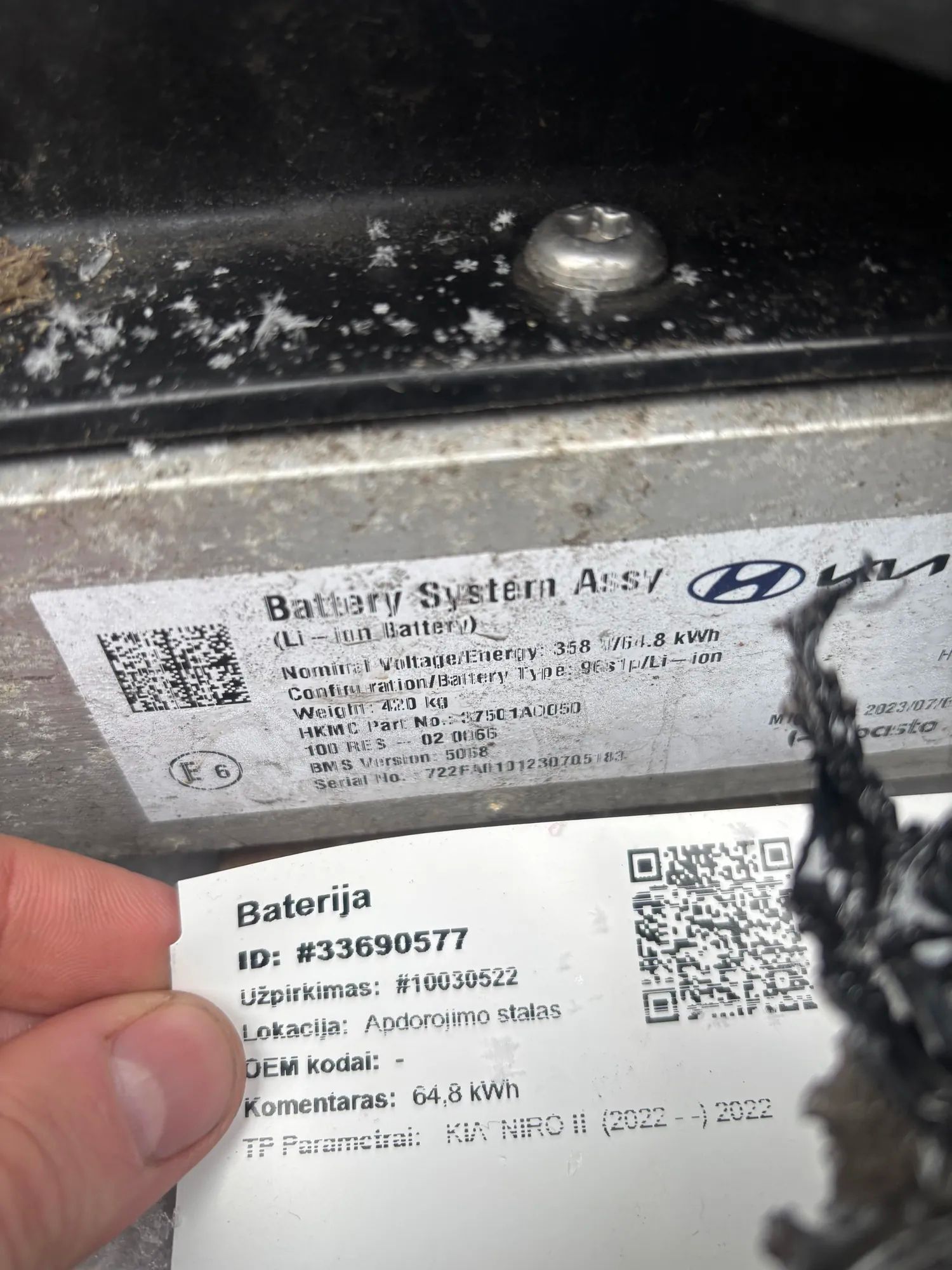 Kia Niro akku Battery — KIA NIRO (II) (2022-PRESENT) — 37501-...