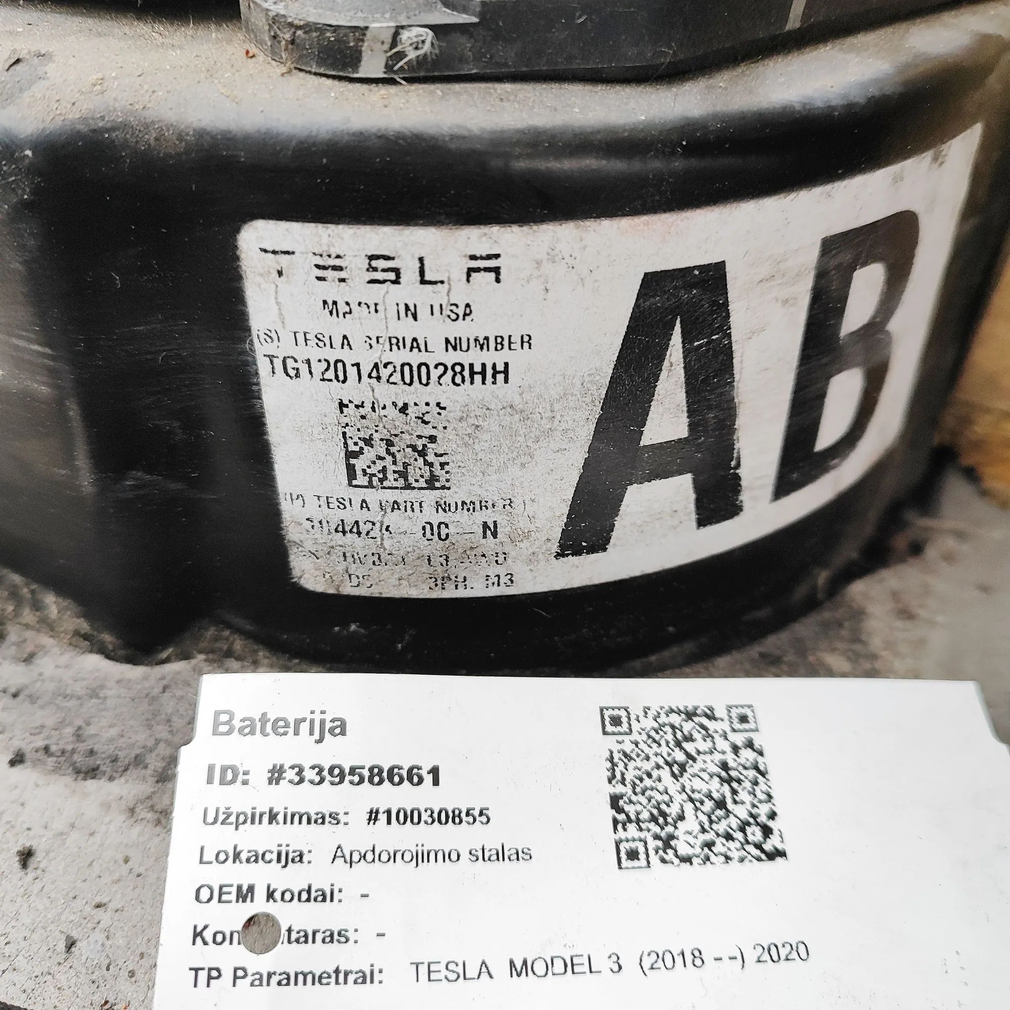 Tesla Model 3 battery 1104423-00-N Battery TESLA MODEL 3 (2018-...)

...