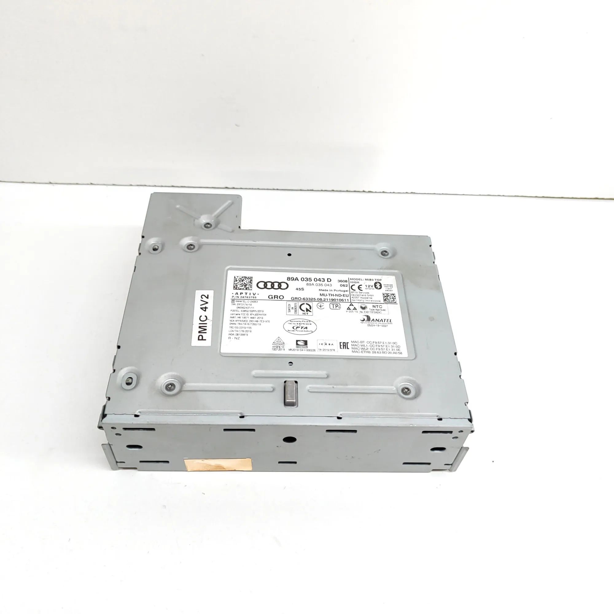 Audi Q4 e-tron Music Navi CD Radio Player Head Unit 89A035043, 89A035043D Music Navi CD Radio Playe...