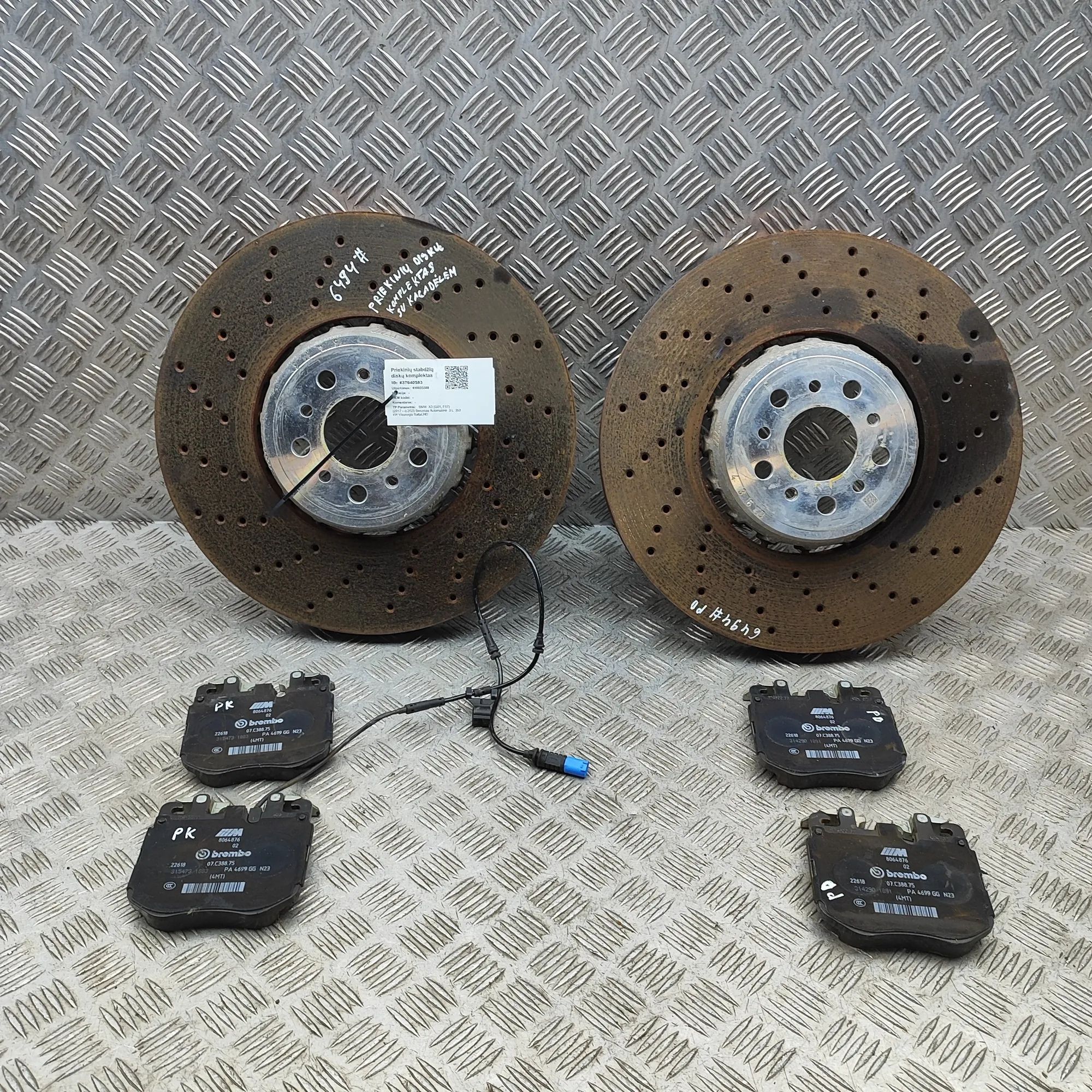 BMW X3 / iX3 (G01) Front Brake Disc Kit 8054826, 8064876, 8054825 Front Brake Disc Kit ...