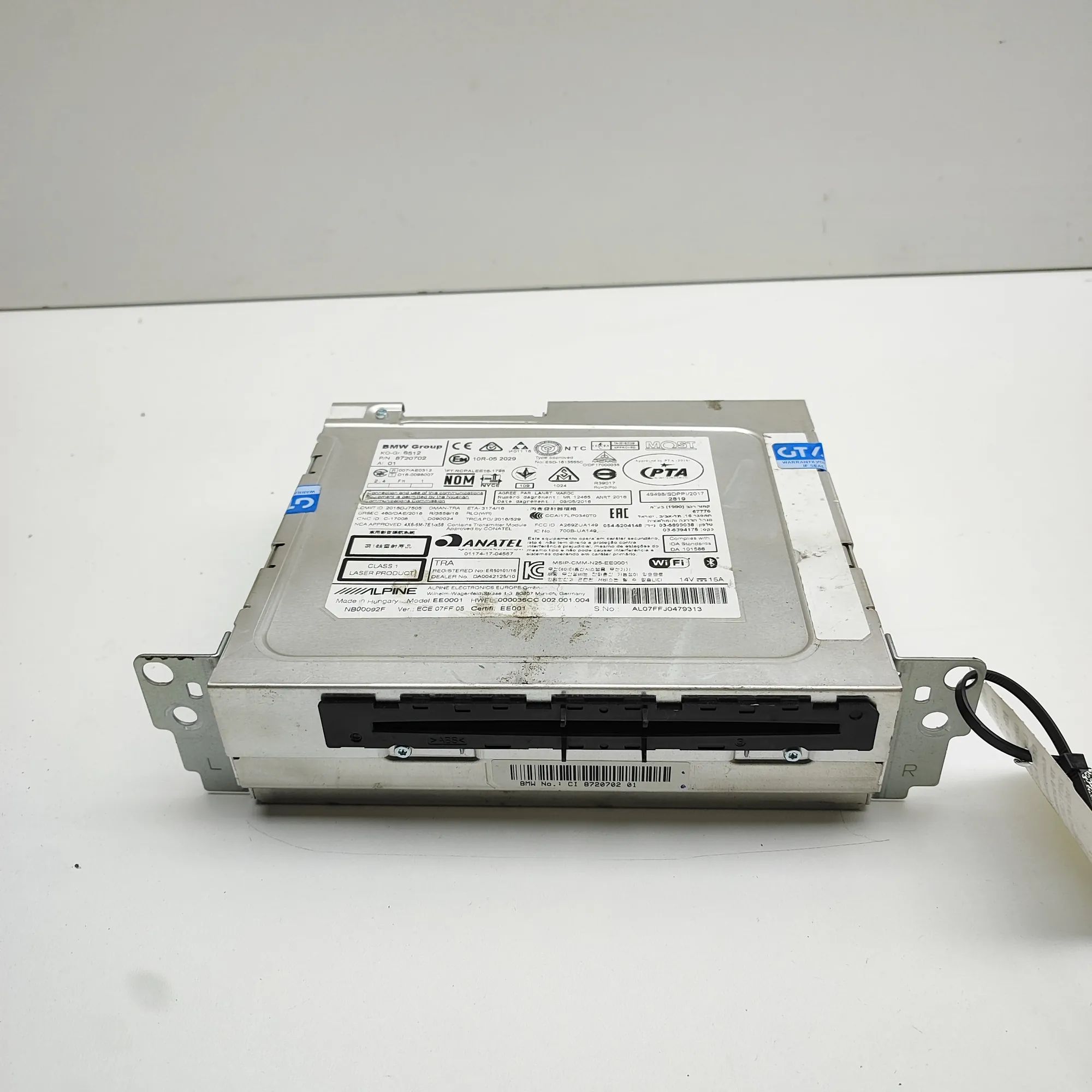 BMW 3 (F30 / F31) Music Navi CD Radio Player Head Unit 8720702 Music Navi CD Radio Player Head Unit BM...