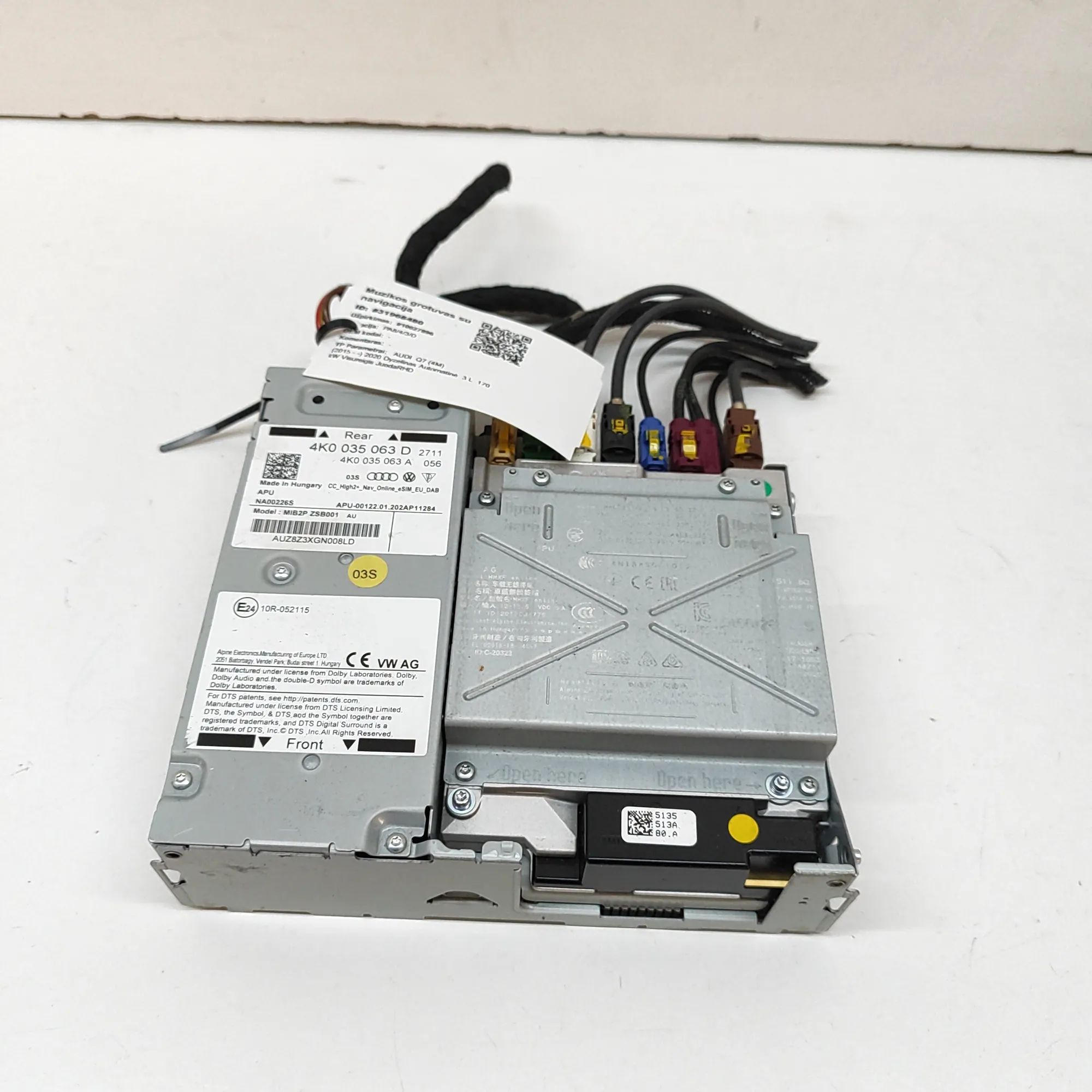Audi Q7 (4M) Navigation Control Unit 4K0035063A, 4K0035063D Navigation Control Unit ...