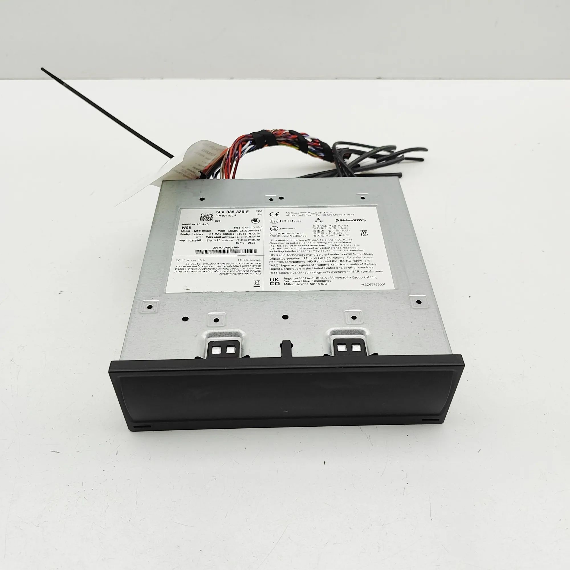 Skoda Enyaq Navigation Control Unit 5LA035820A, 5LA035820E Navigation Control Unit ...