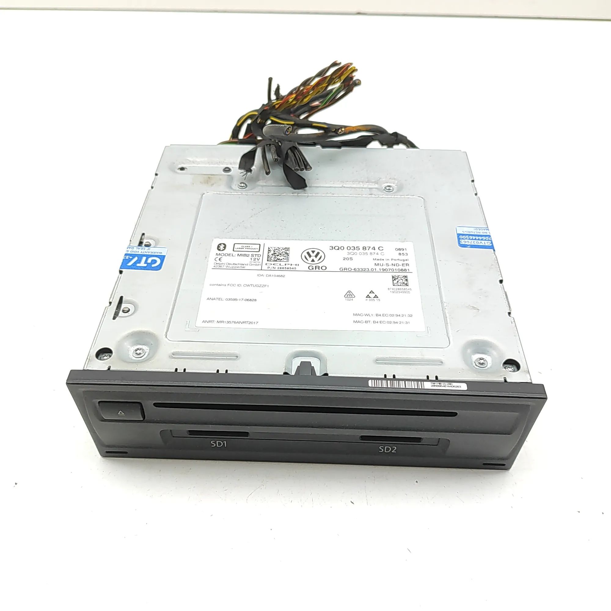 Volkswagen Tiguan Navigation Control Unit 28658545, 3Q0035874C Navigation Control Unit VW...