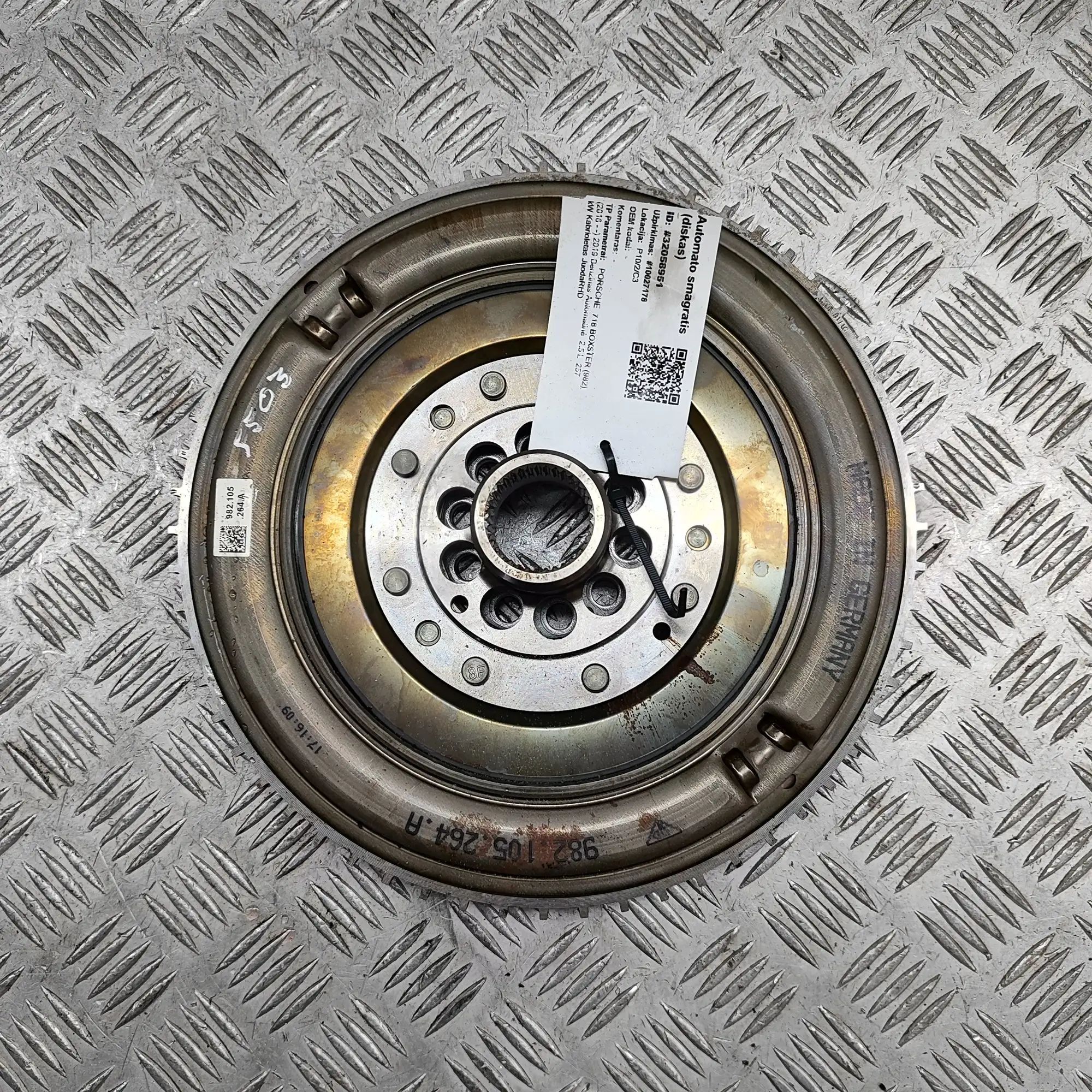 Porsche Boxster (981) Automatic Flywheel Disc 982105264A Automatic Flywheel Disc PORSCHE 718 ...