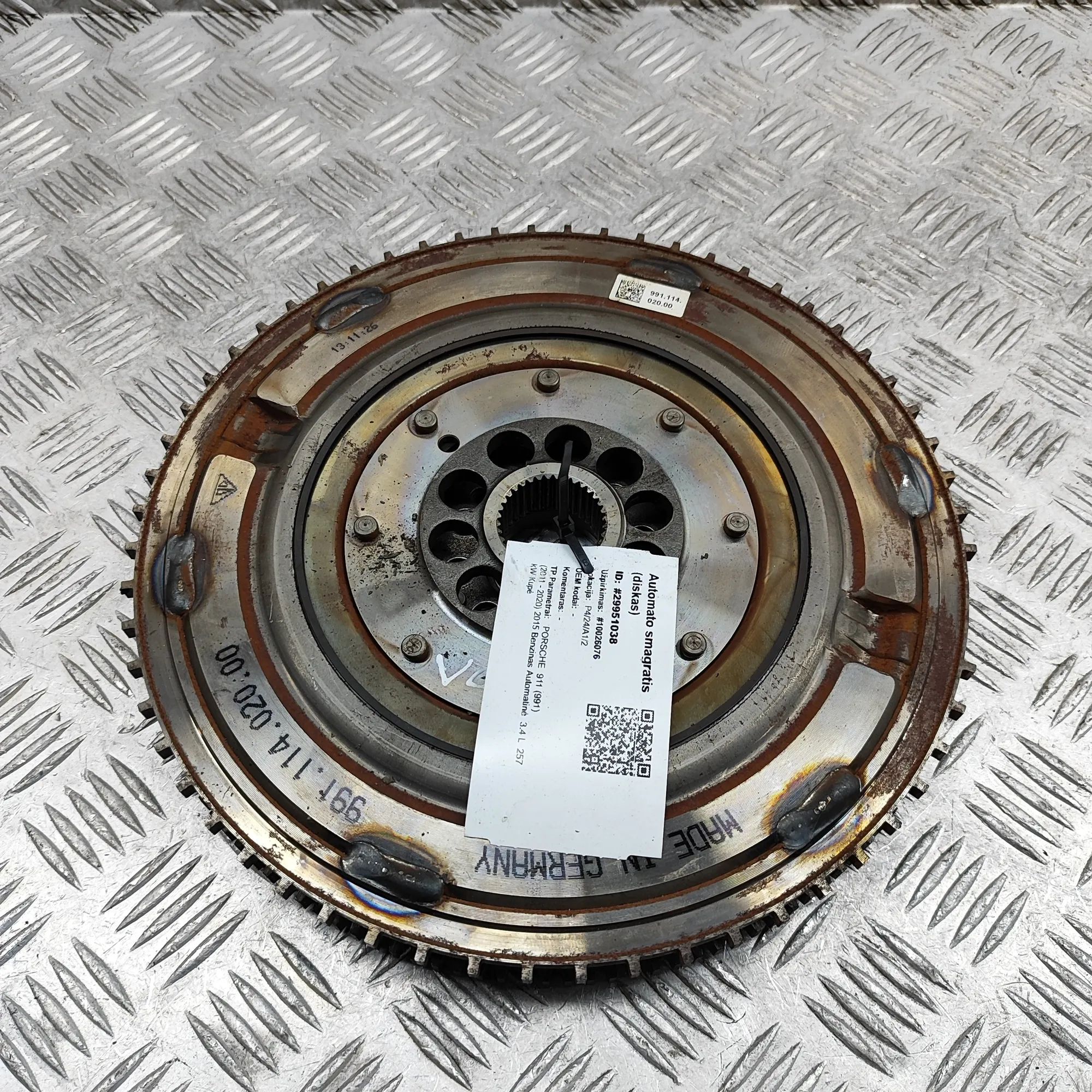 Porsche 911 (991) Flywheel Disc Automatic 991.114.020.00, 99111402000 Flywheel Disc Autom...