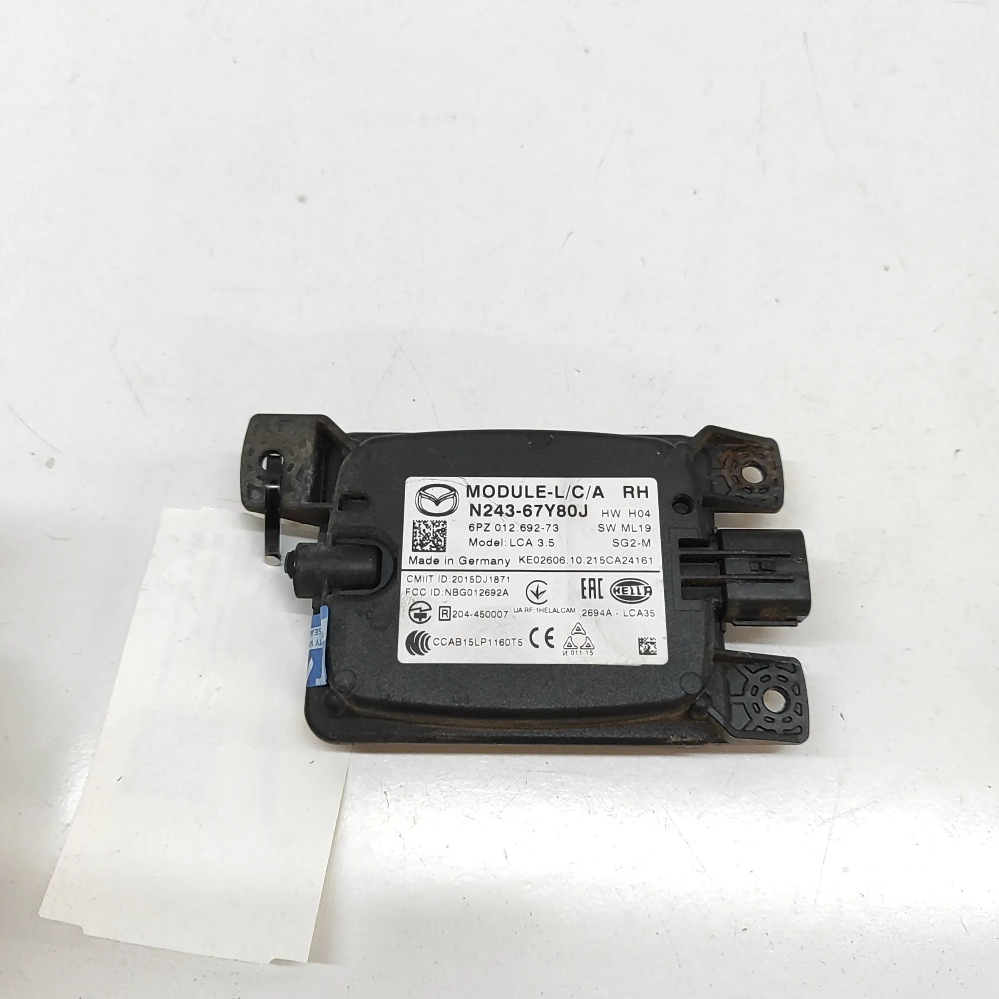 Mazda MX-5 Blind Spot Control Module 6PZ012692, N243-67-Y80J Blind Spot Control Modu...