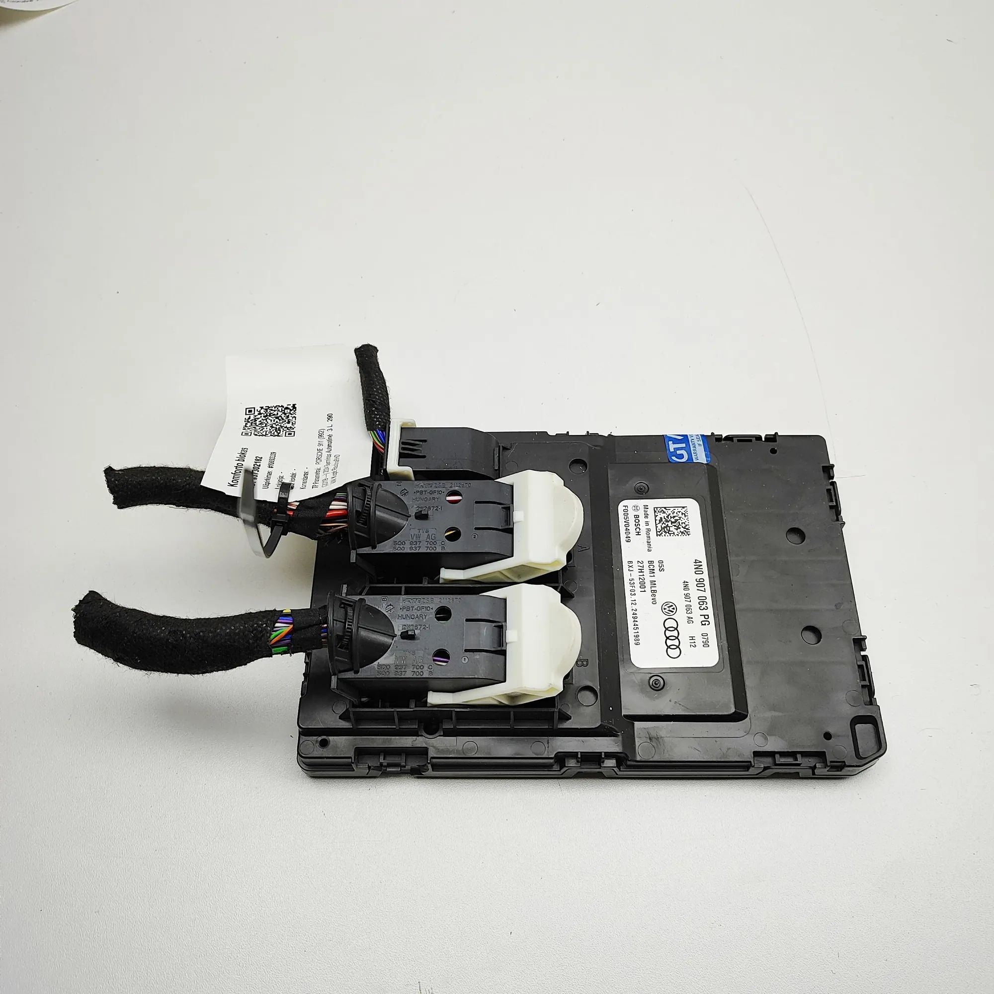 Porsche 911 (992) Comfort Control Unit 4N0907063AG, F005V04049, 4N0907063PG Comfort Co...