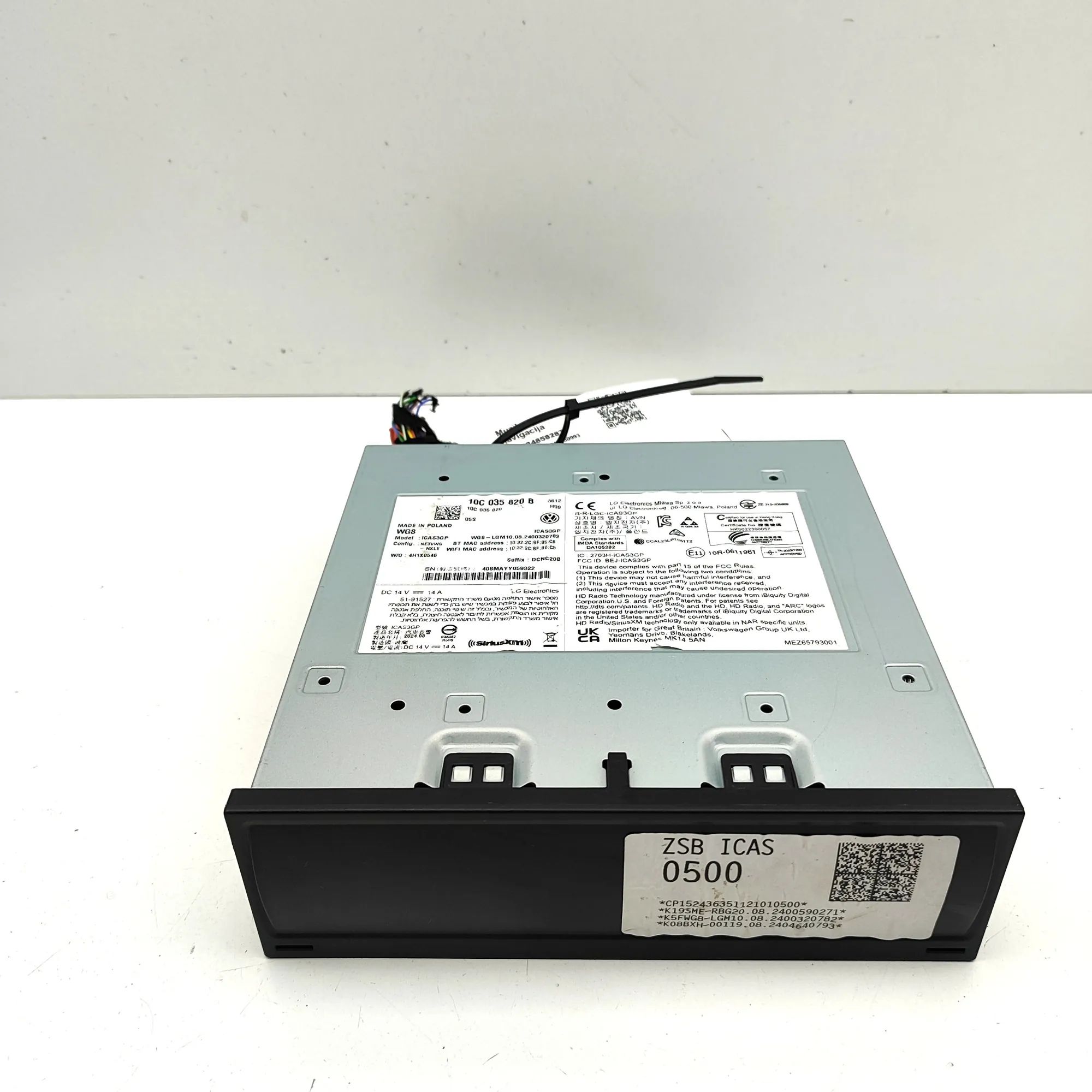 Volkswagen ID.4 Navigation Control Unit 10C035820, 10C035820B Navigation Control Unit V...