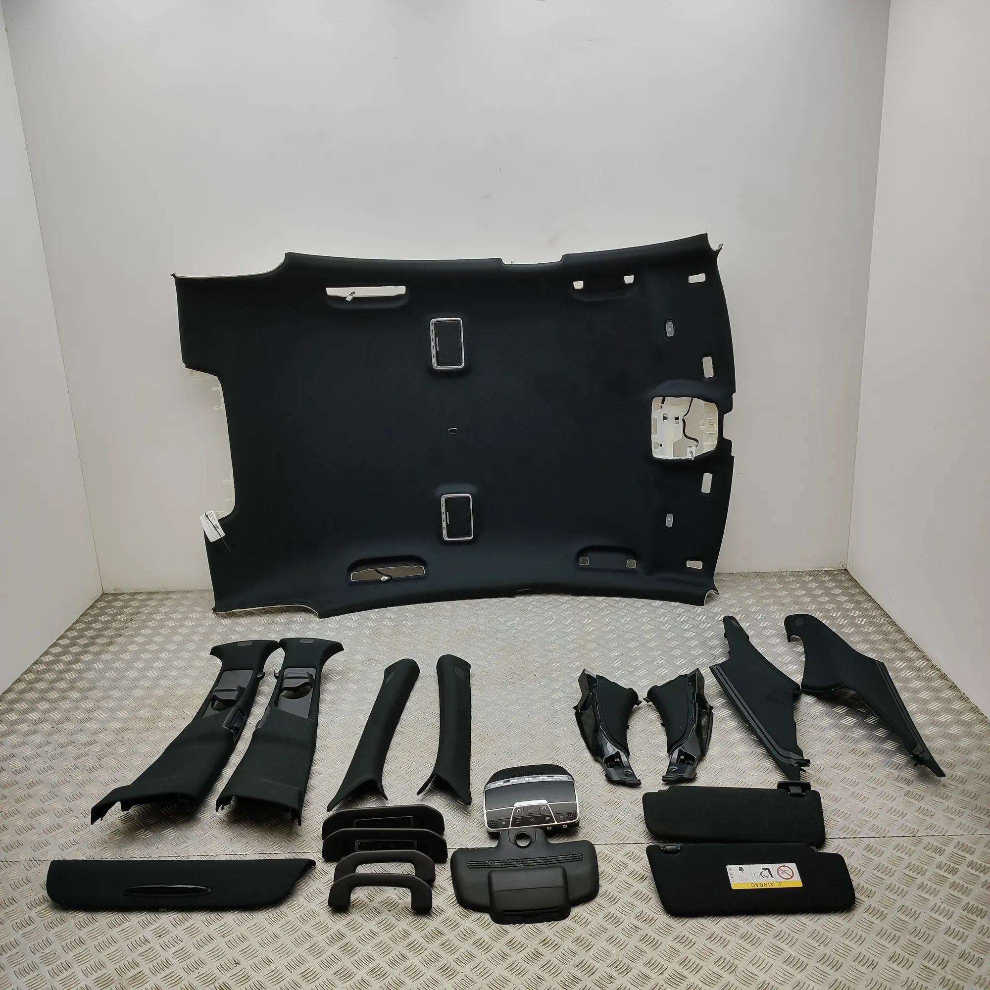 Mercedes-Benz A (W176) Black Roof Headliner Set A2226900025, A2226900125, A2228210300, A2226902...