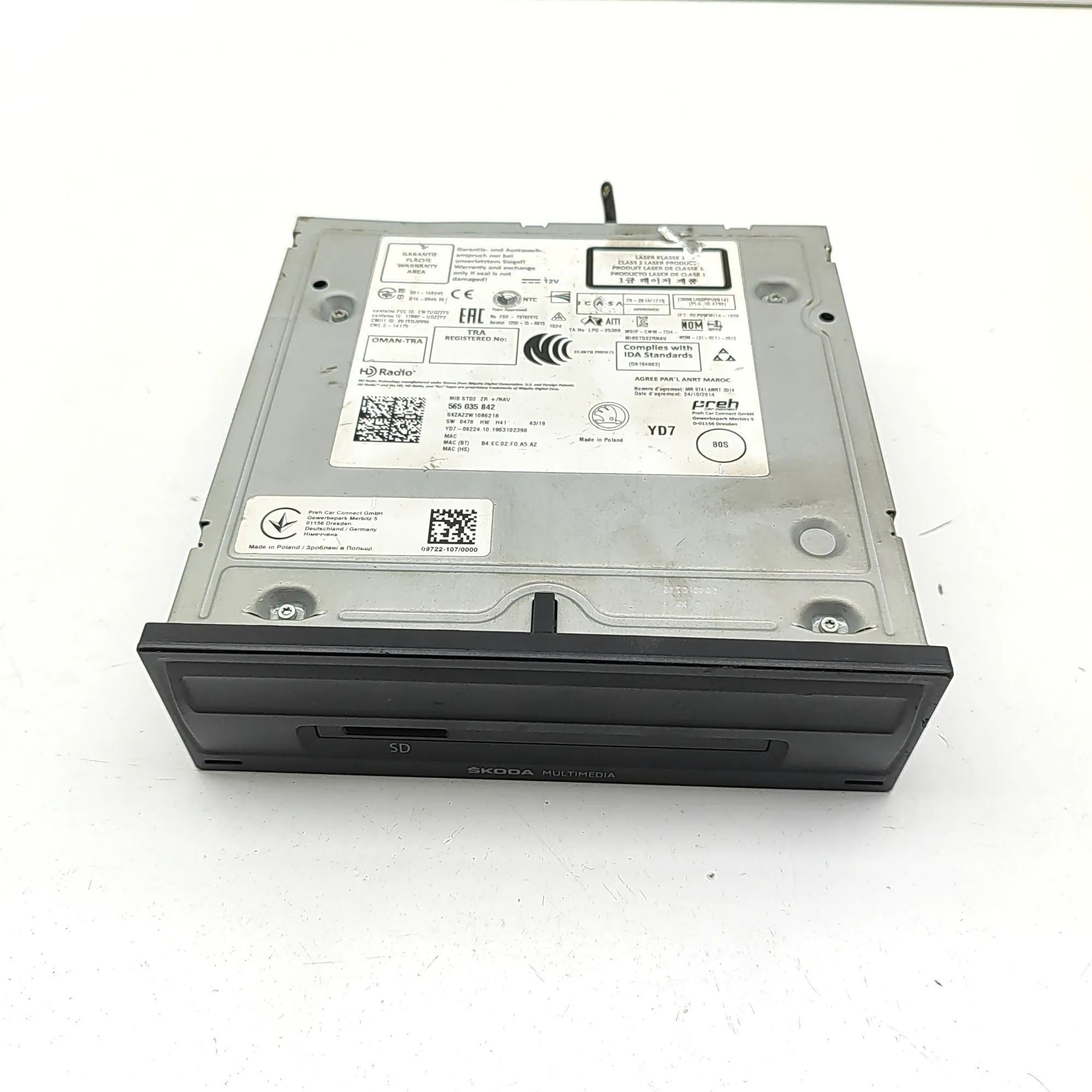 Skoda Kodiaq Navigation Control Unit 565035842 Navigation Control Unit SKODA KODIAQ ...