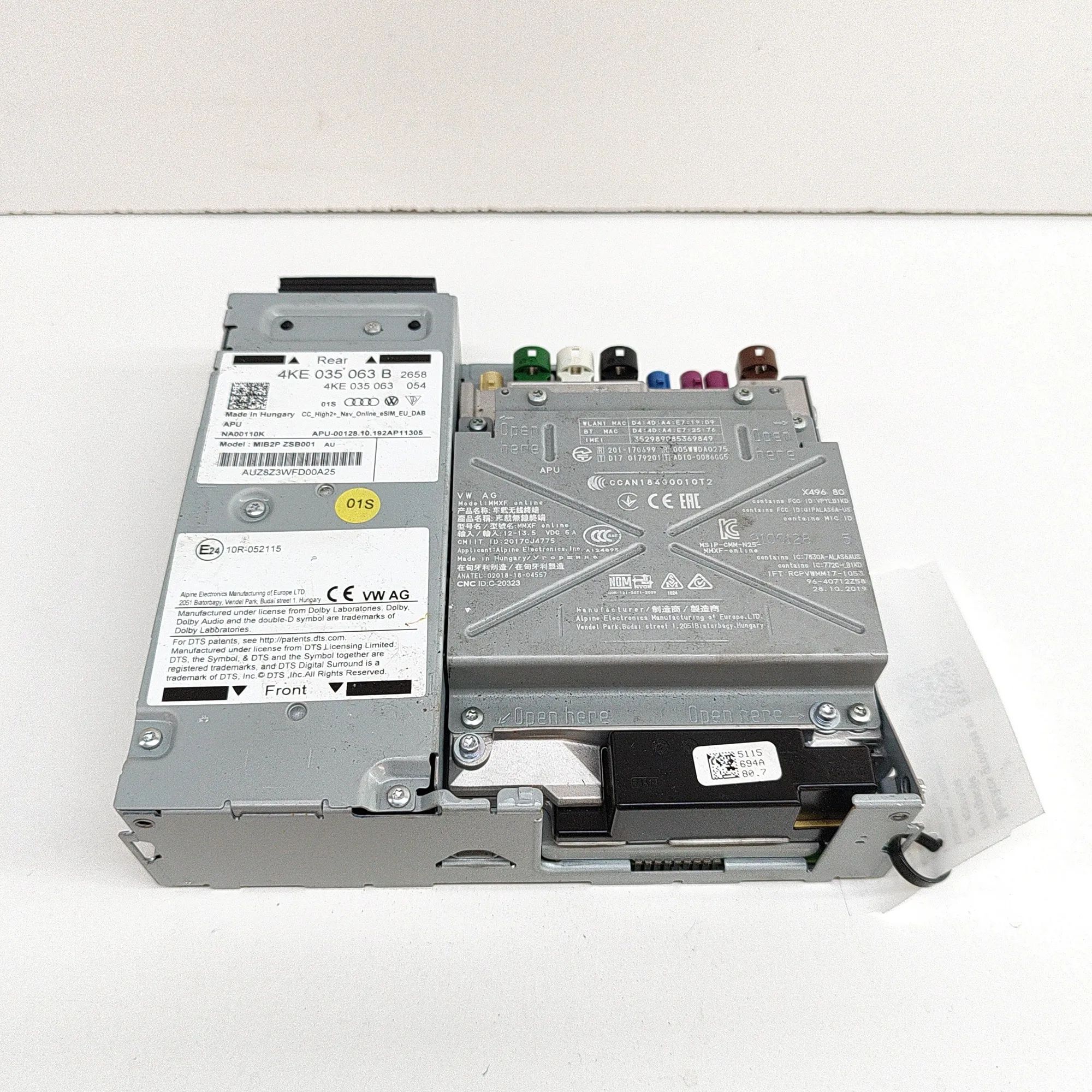 Audi e-tron Music Navi CD Radio Player Head Unit 4KE035063, 4KE035063B Music Navi CD Radio Playe...
