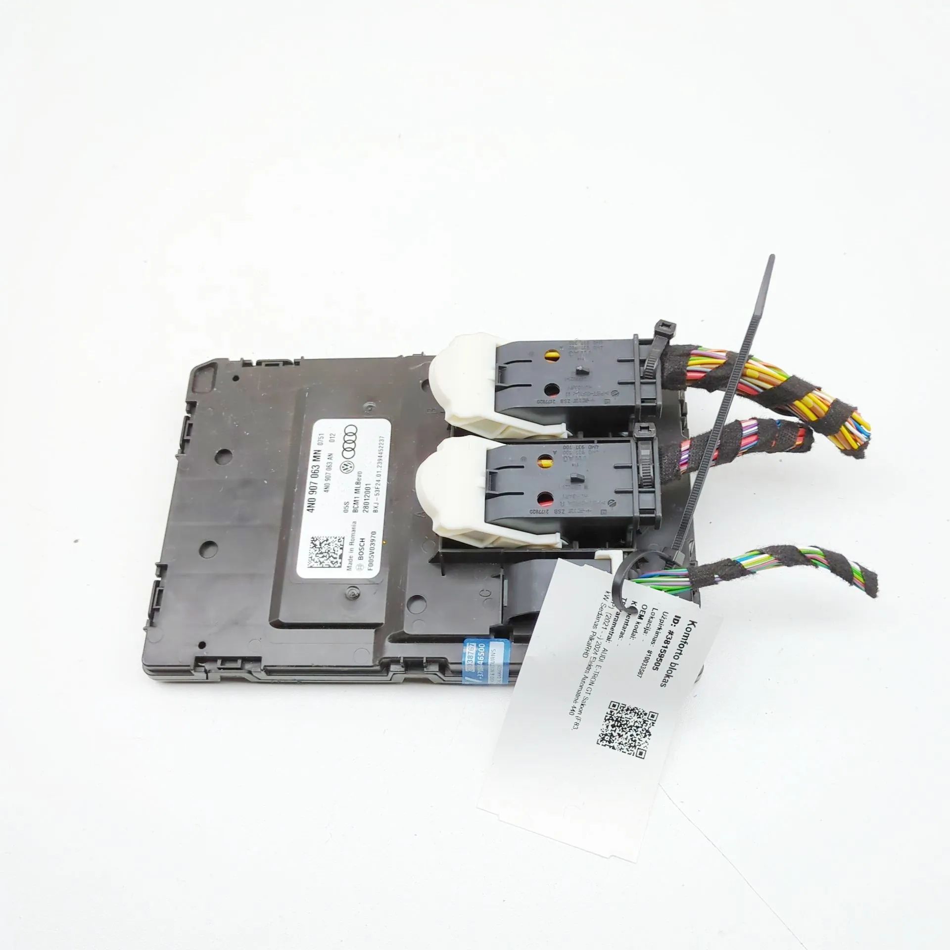 Audi e-tron GT (FW) Comfort Control Unit 4N0907063AN, F005V03970, 4N0907063MN Comfort Co...