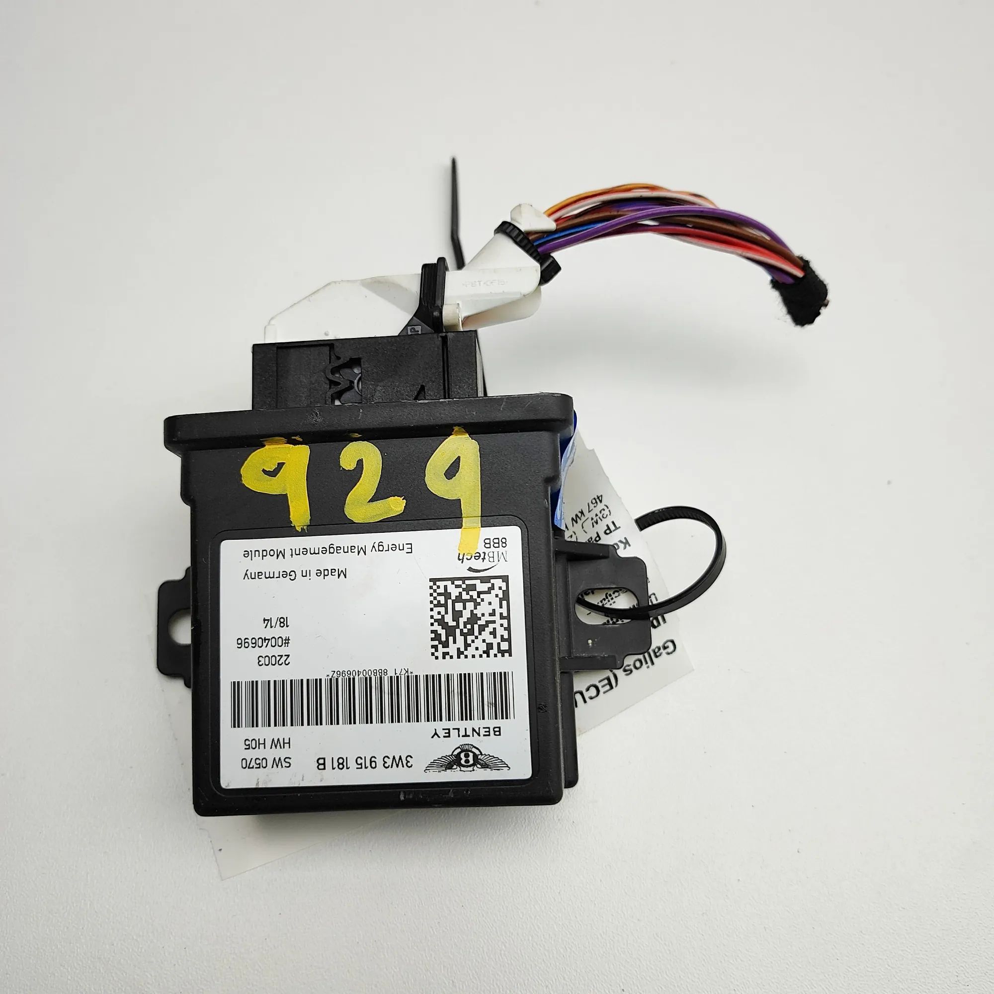 Bentley Continental GT, GTC, Flying Spur Engine Control Unit ECU 3W3915181B Engine Control Unit ECU BENTLEY CONT...